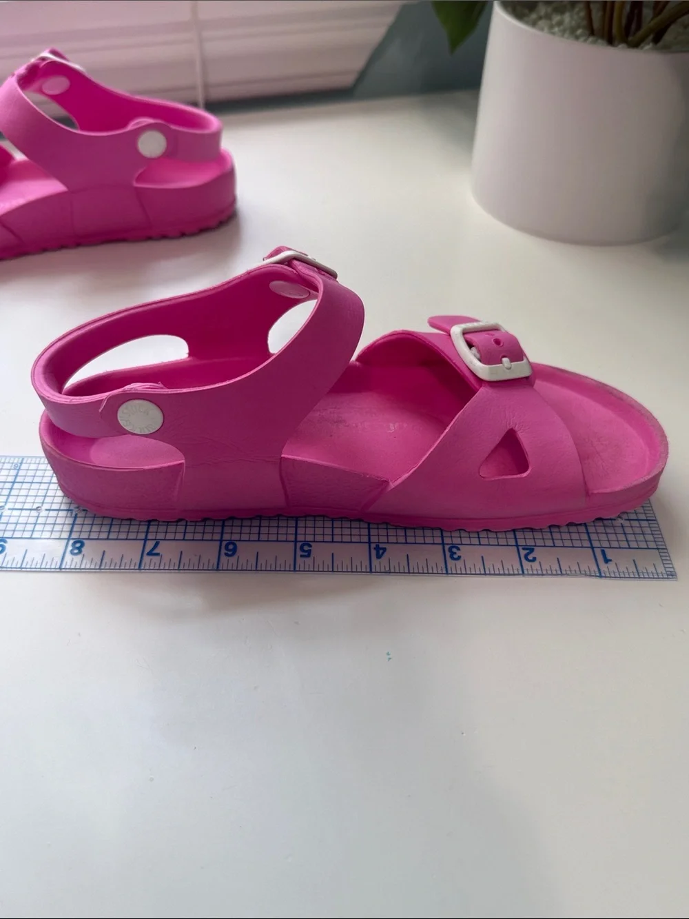Birkenstock Milano Essentials - Kids Hot Pink EVA Buckle Sandals